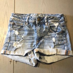 American Eagle Hi-Rise Shortie Shorts